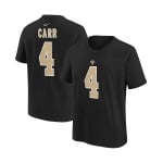 Черная футболка Big Boys Derek Carr New Orleans Saints с именем и номером игрока Nike - фото 2