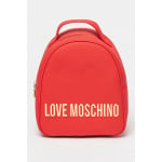 Рюкзак с молнией и металлическим логотипом Love Moschino, красный - фото