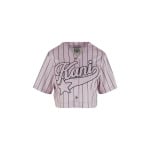 Блуза STAR LOGO CROP PINSTRIPE BASEBALL Karl Kani, светло-розовый - фото 5