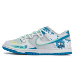 Кроссовки Nike Dunk Skateboarding Shoes Men Low-top Eveblue/Techgreen/Iolite, зеленый - фото