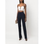 Stella McCartney slim-fit straight trousers, синий - фото 2