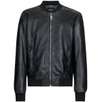 Куртка Dolce&Gabbana Leather bomber, синий - фото