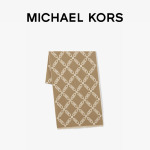 Шарф Michael Kors с ромбовидной решеткой и цепочкой, розовый - фото