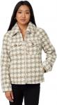 Куртка Plaid Zip Front Jacket Avec Les Filles, цвет Tan/Cream Houndstooth - фото