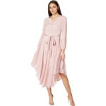 Платье Vince Camuto V Neck Tie Waist Maxi- L, цвет Pink Orchid - фото