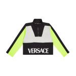 Толстовка из хлопкового джерси с логотипом Versace, разноцветный - фото