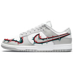 Кроссовки Nike Dunk Skateboarding Shoes Men Low-top Grey/white, серый - фото