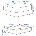 ВИМЛЕ Кресло с местом для хранения, Гуннаред бежевый VIMLE IKEA - фото 6