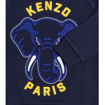 Толстовка из хлопкового джерси с принтом Kenzo Kids, синий - фото 2