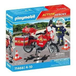 Playmobil Action Heroes 71466 Мотоцикл пожарной команды на месте аварии - фото