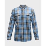 Мужская фланелевая спортивная рубашка, окрашенная в пряже Scotch & Soda, цвет Blue Check - фото 3