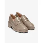 Женские лоферы из кожи с тиснением под крокодила Cole Haan, коричневый - фото 4