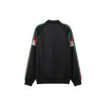 Куртка GUCCI FW22 Neoprene zip jacket with Web 'Black', черный - фото 2