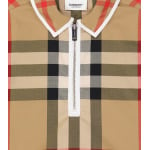 Рубашка-поло в клетку vintage check Burberry Kids, мультиколор - фото 3