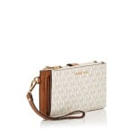 Кошелек на руку с фирменным принтом Michael Kors, цвет Ivory/Cream - фото 3