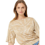 Топ Michael Kors Palm Kimono Top, хаки - фото 2