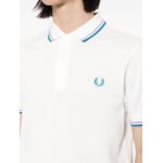 Fred Perry рубашка поло с вышитым логотипом, белый - фото 4