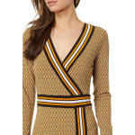 Платье Michael Kors Petite Faux Wrap Border Print Midi, цвет Marigold - фото 2