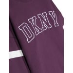 DKNY толстовка с нашивкой-логотипом, фиолетовый - фото 3