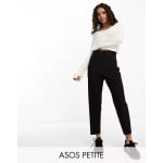 Черные брюки со швами на талии ASOS Petite - фото