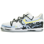 Кроссовки Nike Air Force 1 Skateboarding Shoes Men Low-top Grey/blue/yellow, желтый - фото