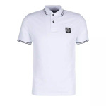 Футболка polo m corta slim fit white Stone Island, белый - фото