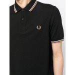 Fred Perry рубашка поло с вышитым логотипом, черный - фото 5