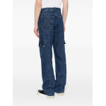 Palm Angels Frame straight-leg cargo jeans, синий - фото 4