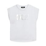 DKNY футболка из органического хлопка с логотипом, белый - фото