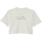 Футболка Under Armour Kids Branded Boxy Short Sleeve Crop, цвет Summit White/City Khaki - фото