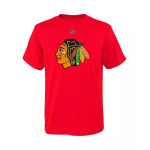 Красная футболка Big Boys Connor Bedard Chicago Blackhawks с именем и номером Outerstuff, красный - фото 2