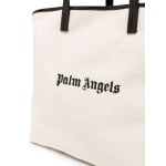 Palm Angels сумка-тоут из канваса с логотипом, черный - фото 4