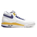 Кроссовки Nike Flight Legacy Vintage Basketball Shoes Men Mid-top White/Blue/Yellow, белый - фото 2