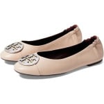 Туфли на плоской подошве Tory Burch Claire Cap-Toe Ballet, цвет Rose Pink/Gold/Silver - фото