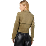 Куртка Blank NYC Faux Suede Moto Jacket in Smokey Sage, цвет Smokey Sage - фото 2