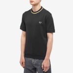 Футболка из пике с круглым вырезом Fred Perry, черный - фото 3