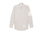 Рубашка Thom Browne Straight Fit 4 Bar, цвет Medium Grey - фото