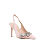 Stuart Weitzman туфли Crystal Fleur 100 с заостренным носком, розовый - фото 2