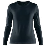 Лонгслив из мериноса Fjällräven Women's Abisko Wool L/S, темно синий - фото