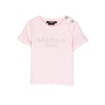 Футболка с логотипом Balmain Kids, розовый - фото