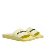 Сандалии pool slide rubb. logo 7710 yellow/black Balenciaga, желтый - фото