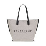 Большая парусиновая сумка-тоут Essential Toile Longchamp, цвет Gray - фото