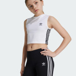 Укороченная майка Adicolor для детей Adidas, цвет White - фото 5