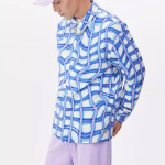 Рубашка унисекс Dickies, цвет Clear sky blue wavy check - фото 5