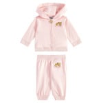 Детский спортивный костюм из хлопка с принтом Moschino Kids, цвет sugar rose - фото