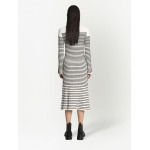 Proenza Schouler striped bouclé knit dress, белый - фото 4