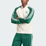 Спортивная куртка SST Track Zip Up бежево-зеленого цвета Adidas Originals, зеленый - фото 2