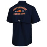 Мужская рубашка на пуговицах Columbia Navy Auburn Tigers Bonehead - фото 3