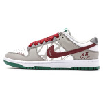 Кроссовки Nike Dunk Skateboarding Shoes Men Low-top White/gray/red, цвет Customized - фото