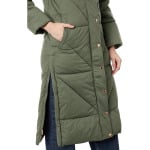 Пуховик Avec Les Filles Coat Hooded Maxi Puffer, оливковый - фото 2